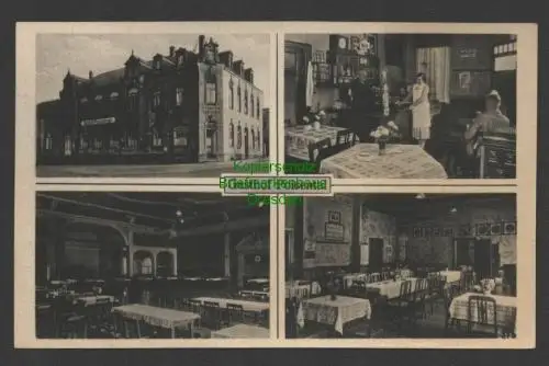 145651 AK Freital Gasthof Poisental Restaurant 3 Saalansichten um 1925