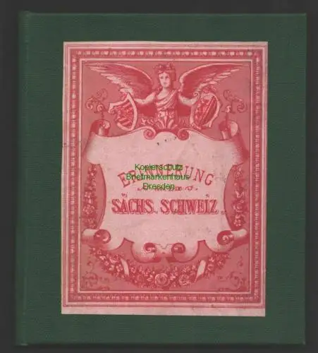 145835  Sächsische Schweiz um 1890 Leporello im Erinnerungsmappe mit 24 Bildern