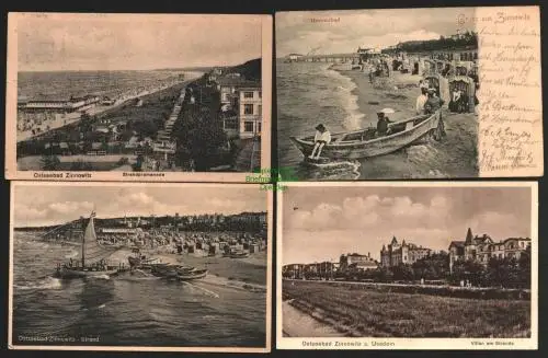 142849 4 AK Zinnowitz Herrenbad 1900 Usedom Villen1930 Strandpromenade 1922