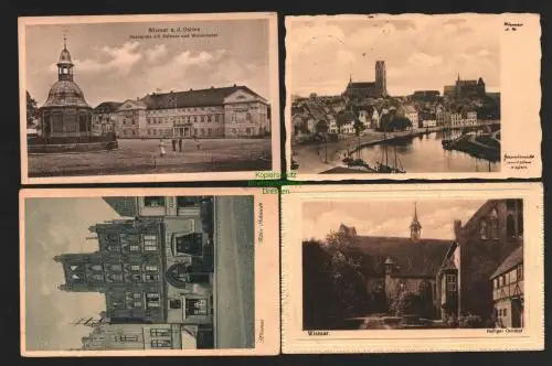 142845 4 AK Wismar 1933 Heiliger Geisthof Rathaus Wasserkunst 1916 Alter Schwede