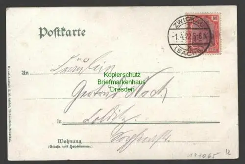 141065 AK Zwickau Schwanenschloss  1922