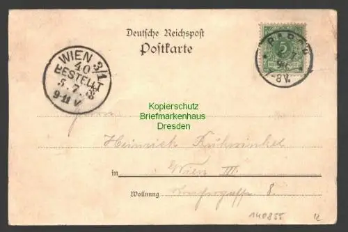 140855 AK Hagen 1898 Vorläufer Federlitho Restaurant Friedrichslust