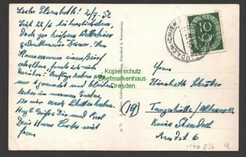 140856 AK Staudach a. Chiemsee Gasthaus Bach Brücke Egerndach 1952