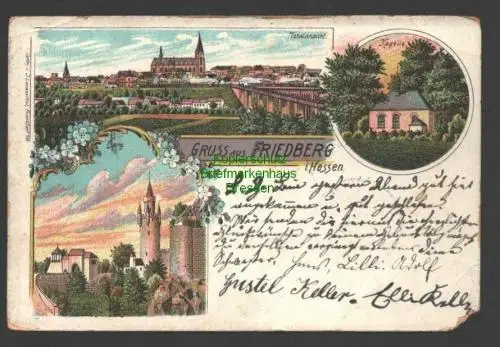 140924 AK Friedberg i. Hessen Litho Burg kapelle Totale 1903