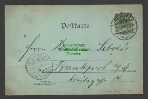 140874 AK Friedberg Hessen 1899 Mondscheinlitho Kaiserstrasse Panorama