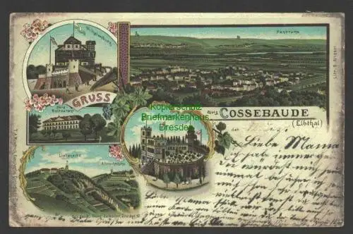 140876 AK Cossebaude Litho um 1900 Wilhelmsburg Osterberg