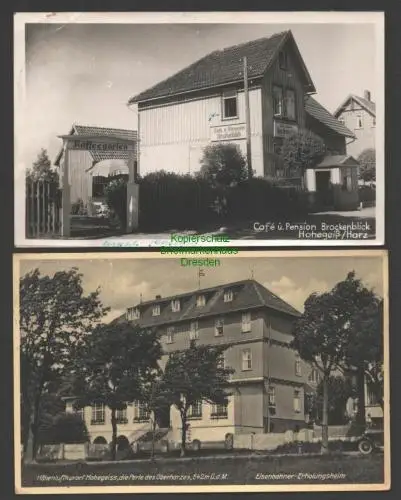 140978 2 AK Hohegeiß cafe pension Brockenblick Eisenbahner Erholungsheim 1936