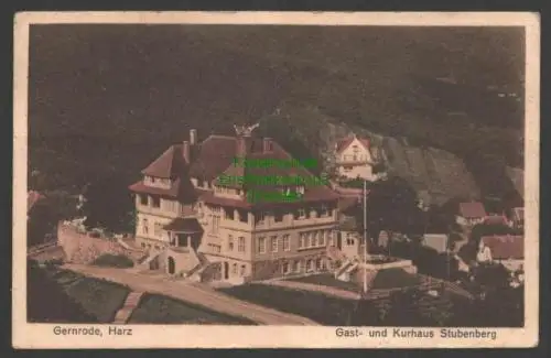 141000 AK Gernrode Harz Gasthaus Kurhaus Stubenberg 1950