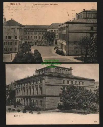 140410 2 AK Halle Saale 1915 Universität mit neuem Auditorium