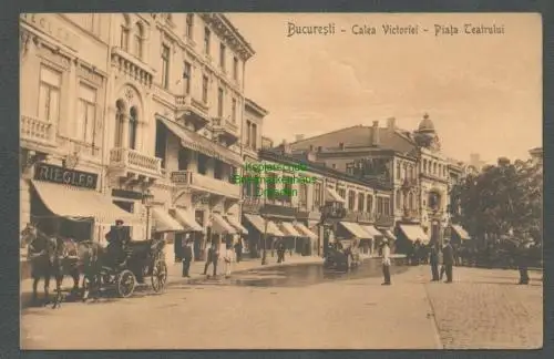 138758 AK Bucuresti Bukarest 1912 Calea Victoriei Piata Teatrului