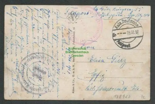 138927 AK Mitau Jelgava Lettland 1917 Feldpost Am Marktplatz