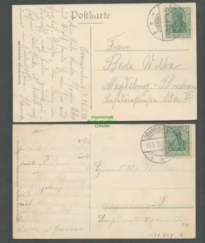 138798 2 AK Oranienburg 1908 Luisenplatz Eilers Hotel Restaurant Zum Seelöwen 1