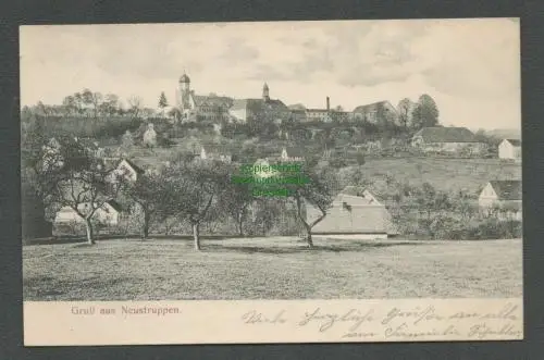 138676 AK Neustruppen um 1915 Panorama mit Kirche