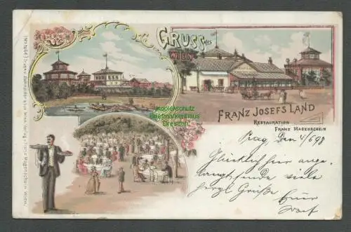 138589 AK Wien Restauration Franz Josefs Land Litho 1898