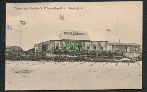 137131 AK Helgoland um 1910 Bredau´s Dünen Pavillon Restaurant