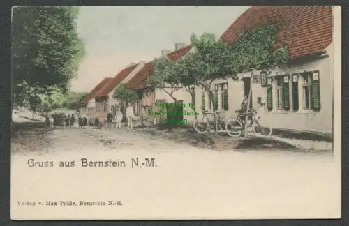 137464 AK Bernstein N.-M. um 1900 Pelczyce Neumark Dorfstraße