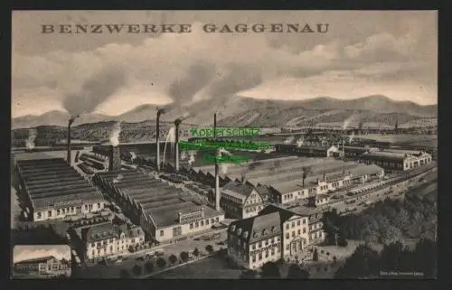 136669 AK Benzwerke Gaggenau Baden Fabrikansicht um 1910 Spezialfabrik für Motor
