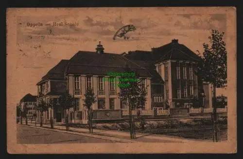 135856 AK Oppeln O.-S. Opole Real - Schule 1943