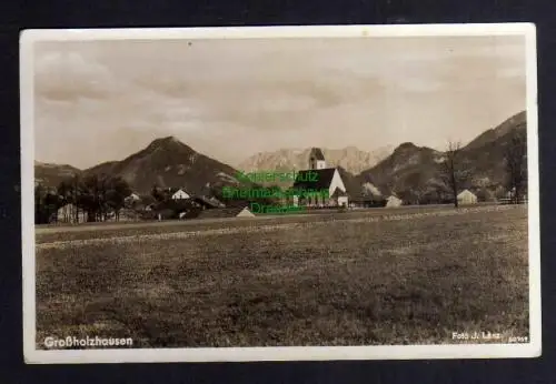 131138 AK Großholzhausen Raubling Kirche Panorama Fotokarte um 1930