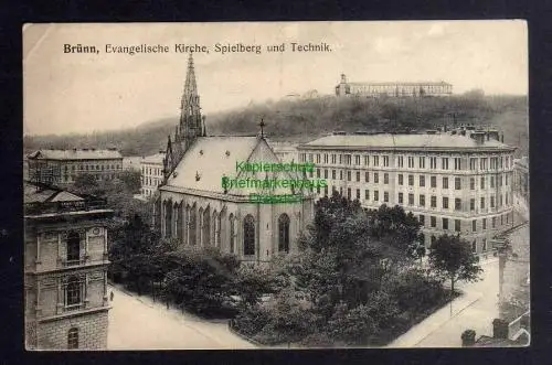 129776 AK Brünn Brno Evangelische Kirche Spielberg Technik 1915 Militär Zensur