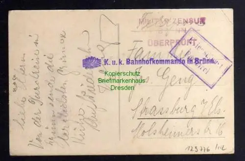 129776 AK Brünn Brno Evangelische Kirche Spielberg Technik 1915 Militär Zensur