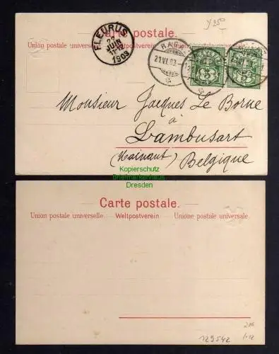 129752 AK Philatelie Postkarte Uruquay Wappen um 1905