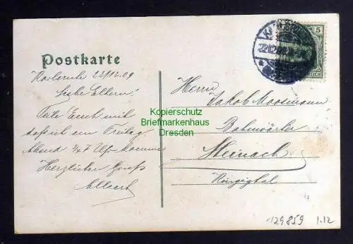 129859 AK Durlach Karlsruhe 1909 Turmberg