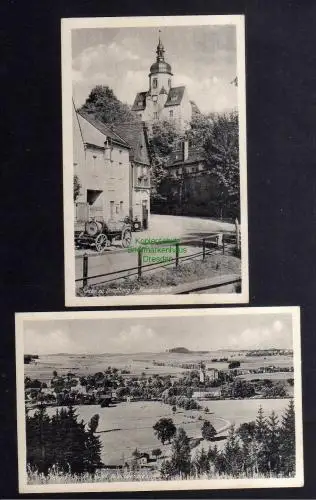 129924 2 AK Kirche zu Straßberg bei Plauen Vogtl. um 1945