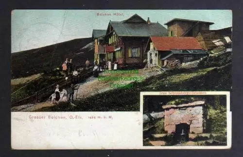 129885 AK Großer Belchen Grand Ballon O.-Elsass 1910 Schlumbergerbrunnen