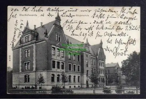 129269 AK Bischofswerda Bürgerschule 1907 1911