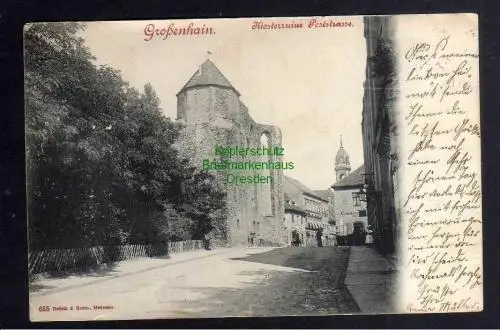 129245 AK Großenhain Klosteruine Poststrasse 655 Brück & Sohn 1901