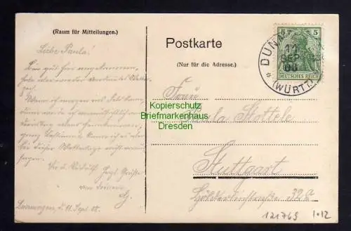 121769 AK Dunningen Württ. 1908 Gasthaus zur Krone Pfarrhaus Kirche Kaufmann Mau