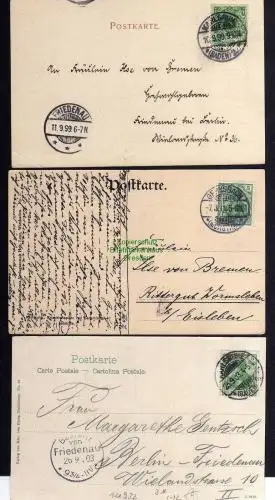 121932 3 AK Karlsruhe 1899 Kaiserstrasse nach Osten Friedrichsplatz