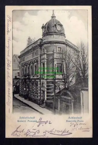 121979 AK Schlettstadt Sélestat Elsass Schlestadt Kaiserliches Postamt 1902