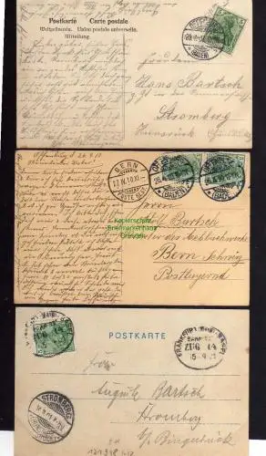 121948 3 AK Offenburg Rathaus 1907 Zwingerpark Panorama 1901