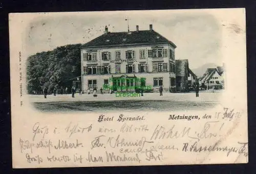 122148 AK Metzingen Hotel Sprandel 1901