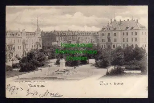 117897 AK Oels Schlesien Kaiserplatz 1903