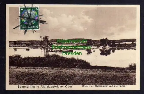 117974 AK Alt Lietzegöricke Oder Blick vom Oderdamm auf die Fähre 1934