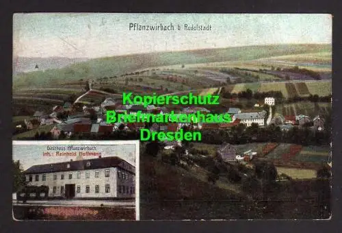 118257 AK Pflanzwirbach bei Rudolstadt 1918 Gasthaus Reinhold Hoffmann