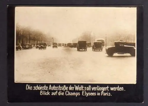 117850 Foto DKW Motoren Paris Champs Elysees 1928 Rasmussen schönste Autostraße
