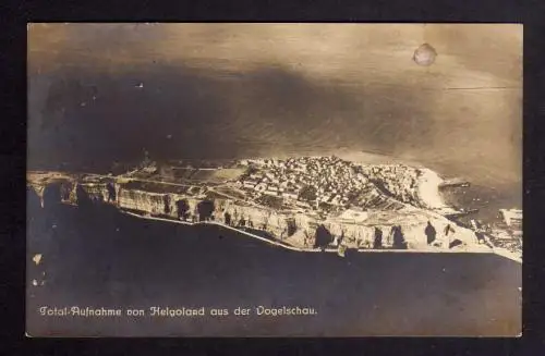 117734 AK Helgoland Luftbild Fotokarte um 1915