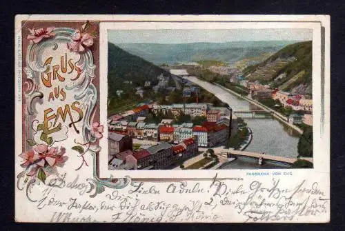 115156 AK Bad Ems Panorama 1902