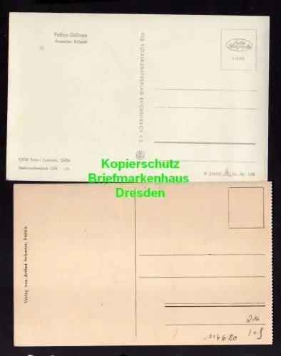 114680 2 AK Putbus Rügen Schloss um 1925 Rasender Roland Zug Lok 1956