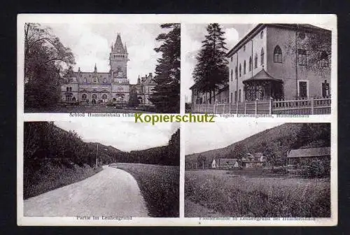 113923 AK Hummelshain 1930 Schloß Vogels Erholungsheim Fiedlermühle Leubengrund