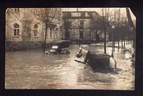 113845 AK Coburg Fotokarte Hochwasser in der Lossaustraße 1909