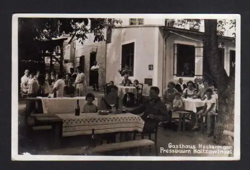 113686 AK Pressbaum Haitsawinkel Niederösterreich 1927 Fotokarte Gasthaus Hecker