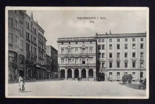 109049 AK Waldenburg Schlesien 1909 Ring Wiener Cafe Hotel zum schwarzen Ross We