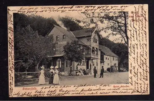 102928 AK Scharzfeld Herzberg am Harz Hotel Schuster 1900