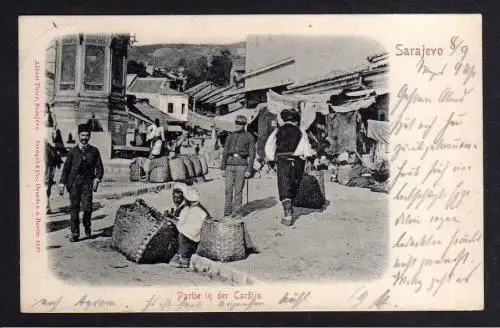 103048 AK Sarajevo Partie  in der Carsija 1902