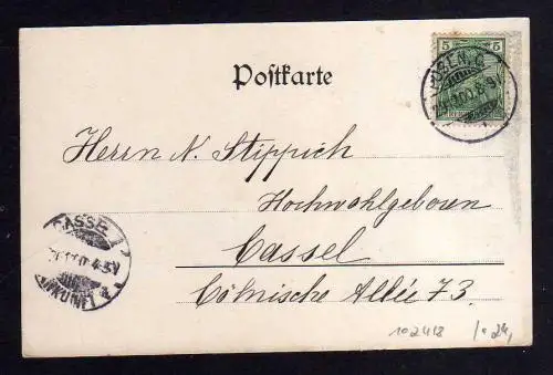 102418 AK Posen 1900 Wilhelmstrasse Geschäft H. Heckert